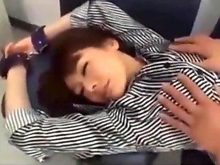 Asian Girl In Boots Rapped Getting Handcuffed